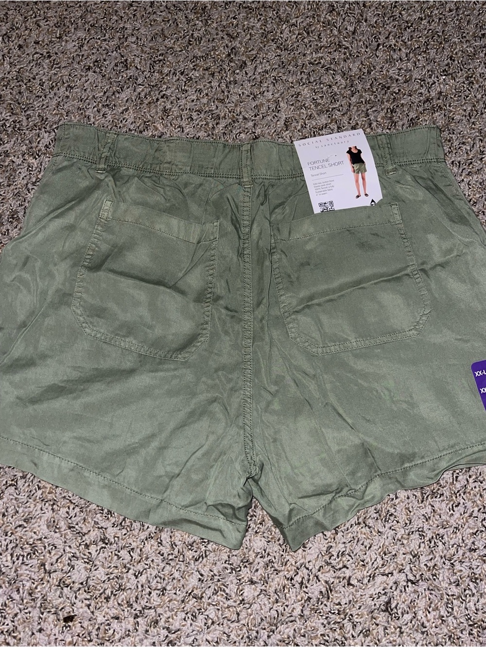 Sanctuary High Waist Olive Green Shorts - Picture 3 of 3